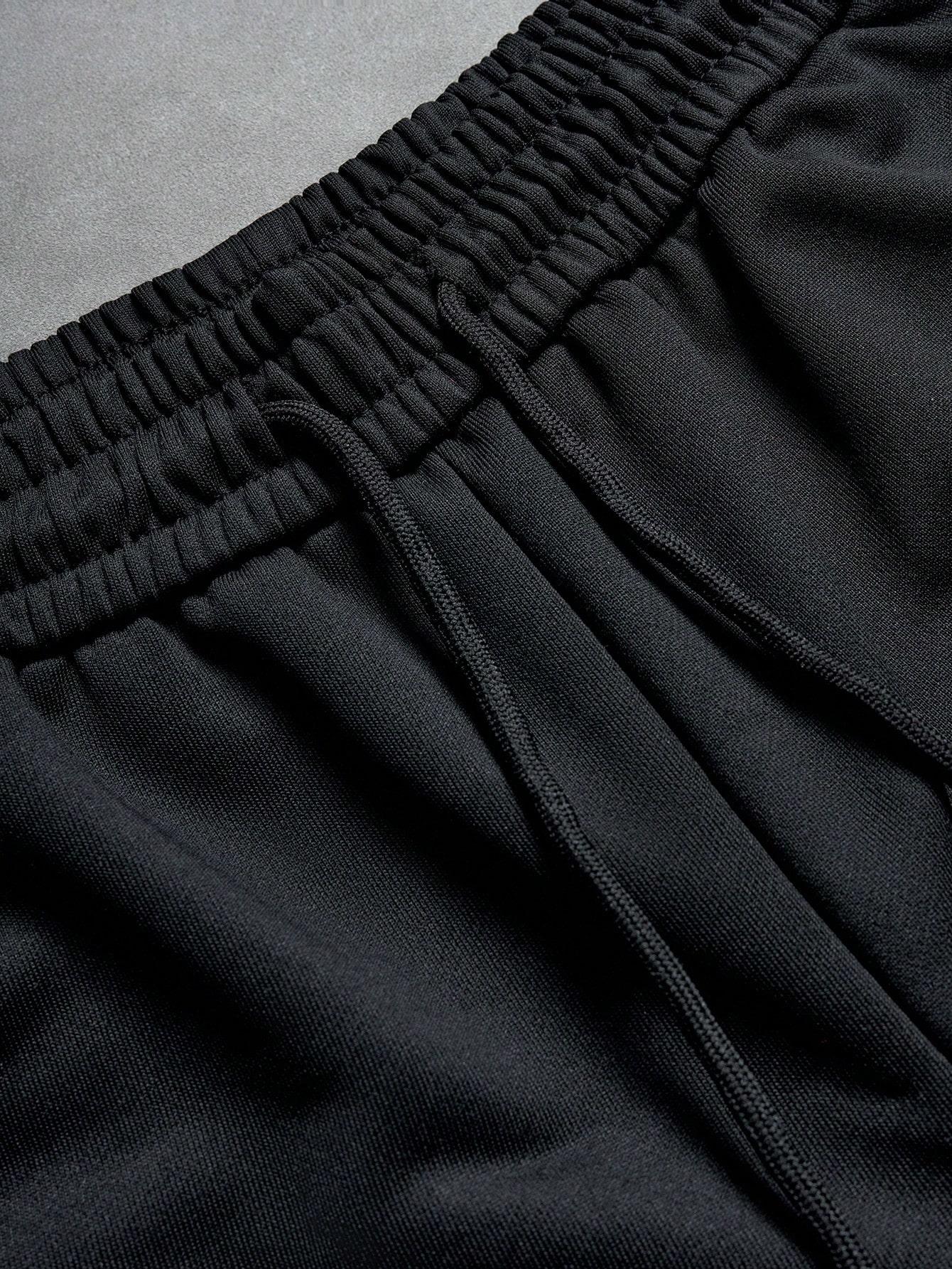 Men’s summer athletic shorts made from quick-dry, lightweight, breathable fabric with letter print; elastic waistband for comfort; loose fit—ideal for running, fitness, cycling, basketball, tennis, and outdoor activities.