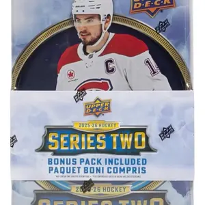 Upper Deck 2025/26 Upper Deck Series 2 Tin with Bonus Pack Included Paquet Boni Compris