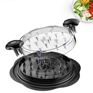 Manual Twist Max Load Chicken Breast Shredding Unit, Full See-Thru Visible Meat Shredding Machine, Solid Rugged Anti-Slip Rubber Base Mats, Streamlined Curved Polished Comfort Grip, Pure BPA-Free for Pork Chicken Lamb Meat Prep