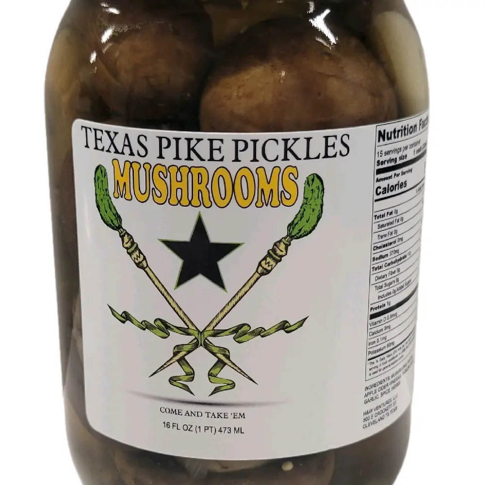 Texas Pike Pickles-Pickled Mushrooms (1) 16oz