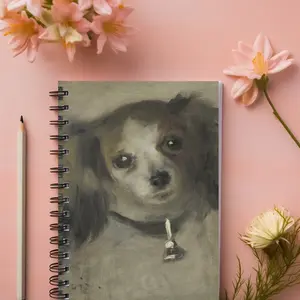 Auguste Renoir 'Head of a Dog'1870 Artwork Notebook | Ruled Lined Journal | Vintage Art Stationery Gift book therapy tiktok shop writing books custom journals