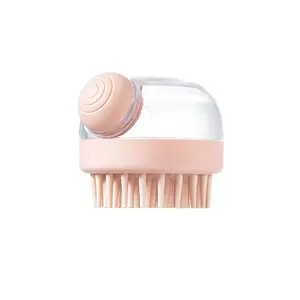 LunaGlow 2-in-1 Scalp Massager Body Scrubber, TikTok Viral Shower Routine Summer Self-Care Gift, Automatic Liquid Dispensing Silicone Head Scrubber for Hair Growth, One-Press Soap Dispenser Home Spa