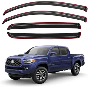 in-Channel Window Visors Rain Guards for 2016-2023 Toyota Tacoma, Window Vent Wind Deflectors Shades for 16-23 Tacoma Double Cab
