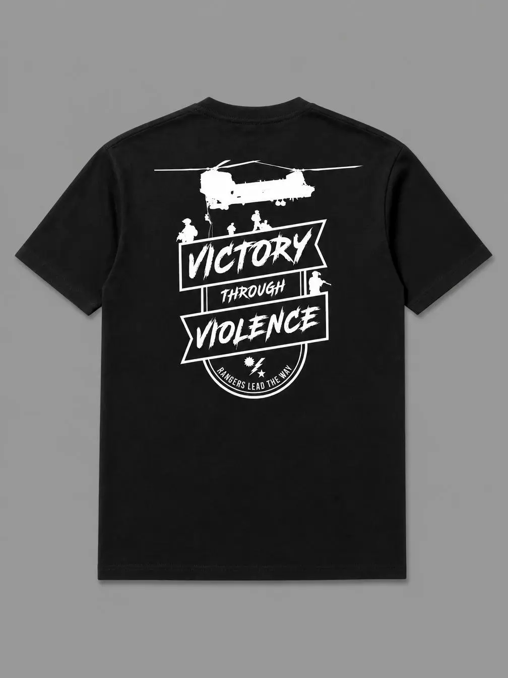 Tactical Military T Shirt With Victory Through Strength Graphic, Ranger Inspired Tactical Apparel For Men Who Embrace Discipline Courage And Brotherhood, Combat Style Shirt For Tactical Lifestyle Gym Training And Everyday Wear
