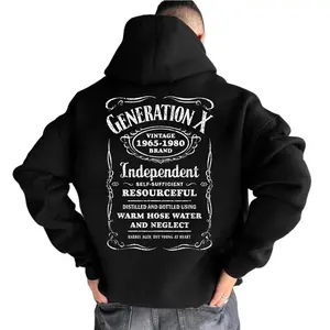 Made In USA, Vintage Generation X 1965 1980 Young At Heart Gen X Hoodie, Retro Throwback Graphic Apparel, Nostalgic 80s 90s Inspired Outfit, Casual Long Sleeve Pullover Shirt, Gift Idea Men Women