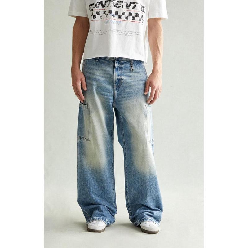 Pacsun Men's Blake Extreme Baggy Jeans Cargo Light Blue Tint
