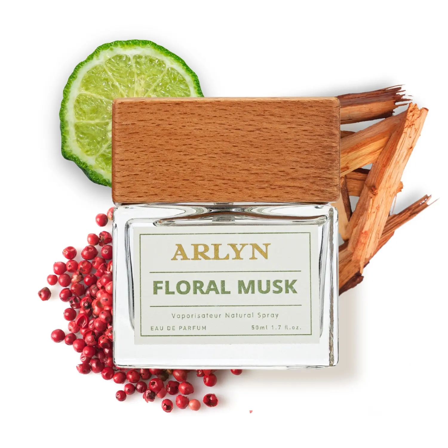 Floral musk, Arlyn, Unisex Perfume, Eau de Parfum, Pink Pepper-Turkish Rose-Musk, Long-Lasting, Vegan, Cruelty Free, Made In USA - 50 ml | 1.7 Oz