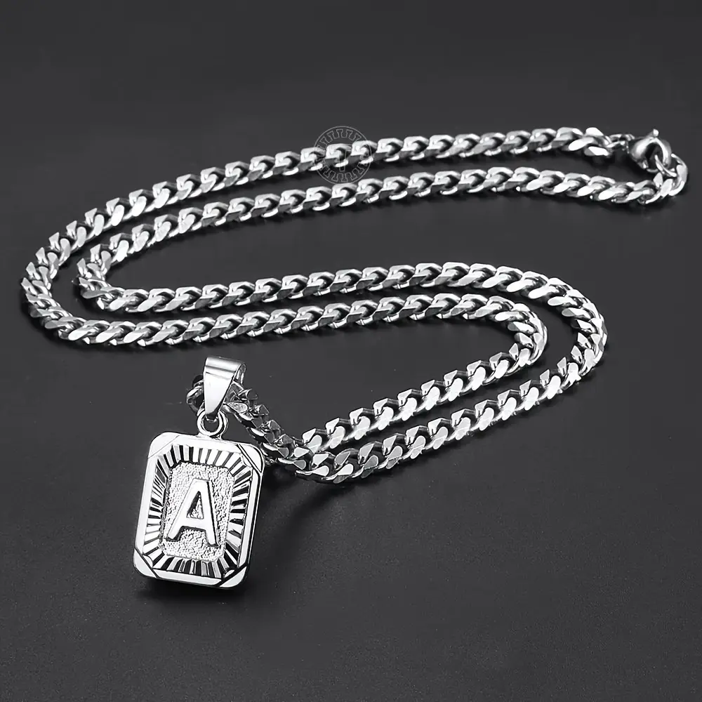 silver alphabet pendant stussy - TikTok Shop