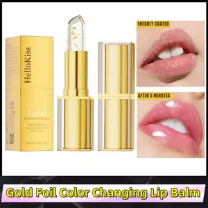 Gold Foil Temperature-Changing Lip Balm, Color-Changing Lipstick, Gently Nourishes, Fades Lip Lines, Lastingly Moisturizes, and Creates Pink Lips.