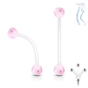 Pink Pregnancy Glitter Ball Belly Ring Pink Pregnancy Glitter Ball Belly Ring