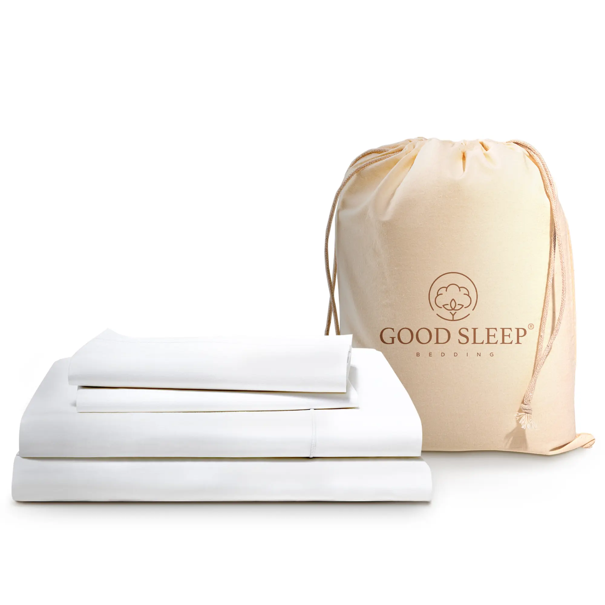 100% Cotton Sheet Set, 4 Piece Silky Sateen Weave Bed Sheets, Ultra-Soft & Durable Hotel Luxury, 16 Inch Deep Pocket Sheets