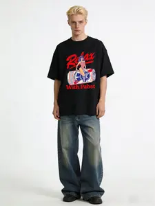 Vintage Pabst Blue Ribbon "Relax With Pabst" Oversized T-Shirt | Aesthetic Rockabilly Streetwear White T-shirt