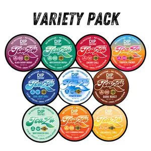 TeaZa Energy Pouches - Variety Pack - 10 Flavors, Herbal Tea, B Vitamins, Mint, Fruity & Spicy Flavors, Caffeine Energy Pouches Beverage