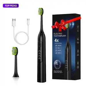 Electric Toothbrush Adult Electric Toothbrush  4 Modes 2 Brush Heads  Rechargeable  Waterproof  Smart Toothbrush—A Great Gift Idea  Perfect for Travel and Gift-Giving