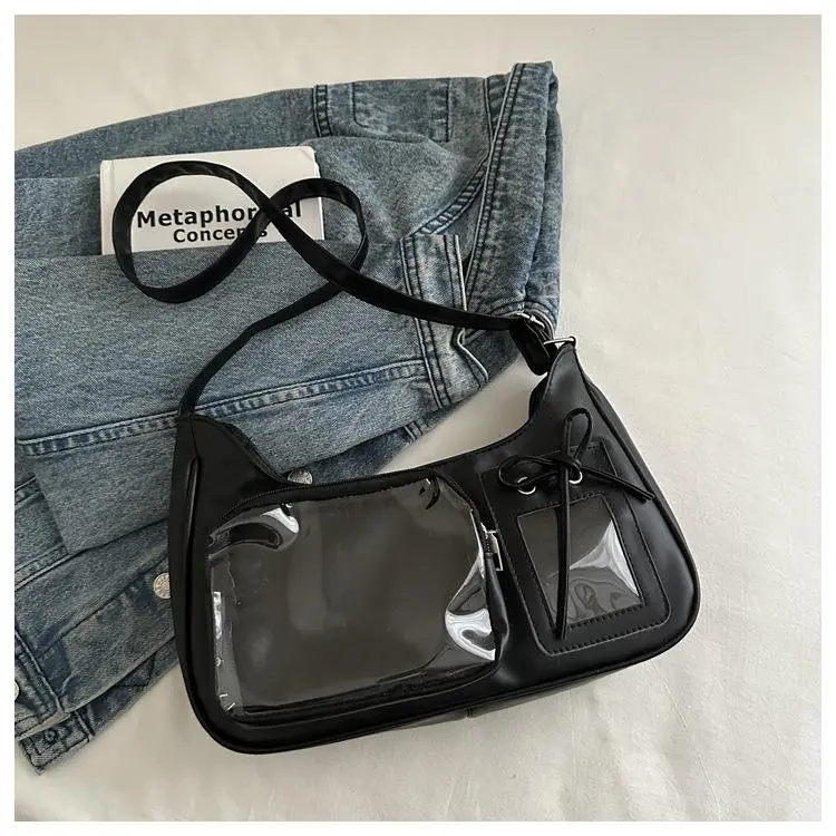 Y2k Harajuku Shoulder Bag Women Korean Transparent Ita Bag School Crossbody Handbag Female Japanese Designer PreppyHandbag Purse