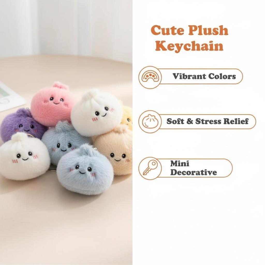 Mystery Squishy Steamed Bun Fidget Toy Cute Plush Blind Box