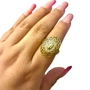14K Gold Filled Zirconia Ring, Size #10