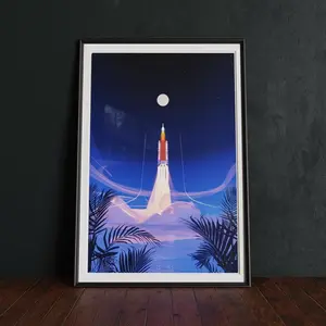 [Sale off up to 50%] [Free ship] [No Frame] Artemis II | NASA Rocket Poster Print | Scientific Illustration | Original