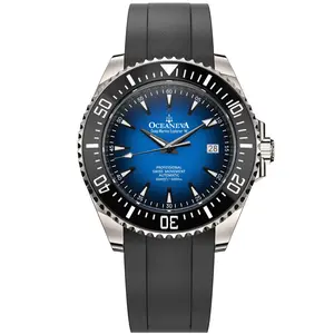 Oceaneva Deep Marine Explorer VI 6000m Automatic Watch – Grade 5 Titanium, Blue Burst Dial, Swiss Movement