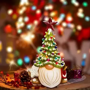 Resin Dwarf Christmas Tree Statue, Creative Miniature Tabletop Decoration, Latest Christmas Decoration Craft, Perfect Holiday Gift Idea