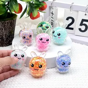 Rabbit Pressure Ball Toy Therapy Your Emotion Rabbit Squeeze Toy Stress and Anxiety Relief Rabbit Fidget Ball Toy Color Rabbit
