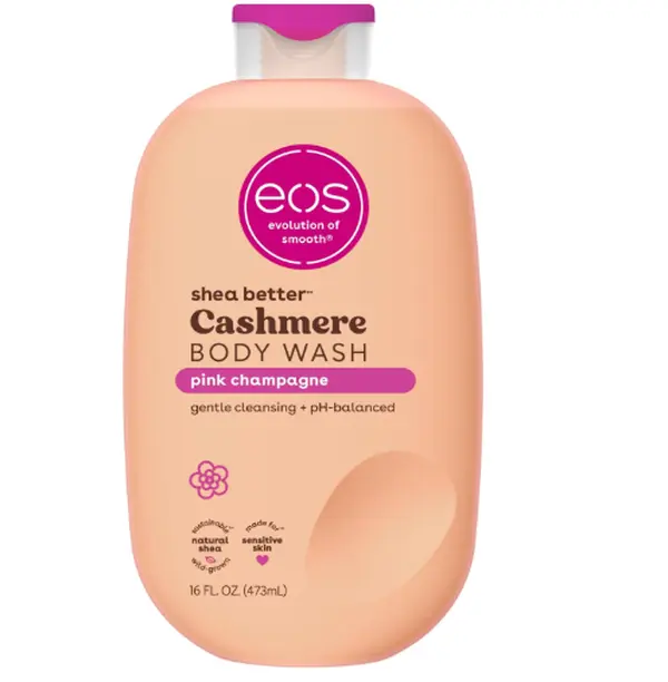 eos Cashmere Body Wash- Pink Champagne, Creamy Gel, Shea Butter, 16 fl oz
