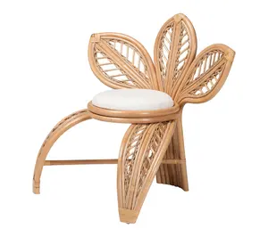 bali & pari Gresham Natural Rattan Leaf Accent Chair