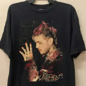 Wear Your Favorite Rapper LilPeep Graphic Tee, Y2K Aesthetic Outfit, Loose Fit Crew Neck Tee, Unisex All Season Casual T-Shirt, Oversized Streetwear