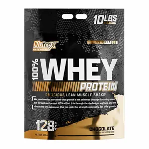 Nutrex 100% Whey Protein - 24g Protein, 11g EAA's, 5g BCAA's - 128 Servings (10 LBS)