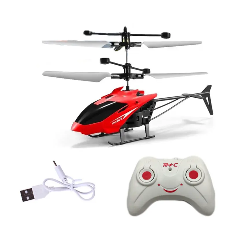Remote Control Aircraft Trainer, Gesture Sensing RC Helicopter Toy for Kids Age 6+, Dual Control, 1-Key Takeoff, LED Flying Toy, 30Min USB Charge, Indoor-Outdoor Gift
