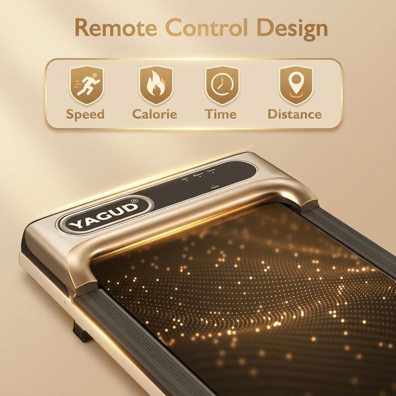 YAGUD Walking Pad with Remote Control, LED Display,  2 in 1 Under Desk Treadmill for Small Spaces,Portable for Home/Office