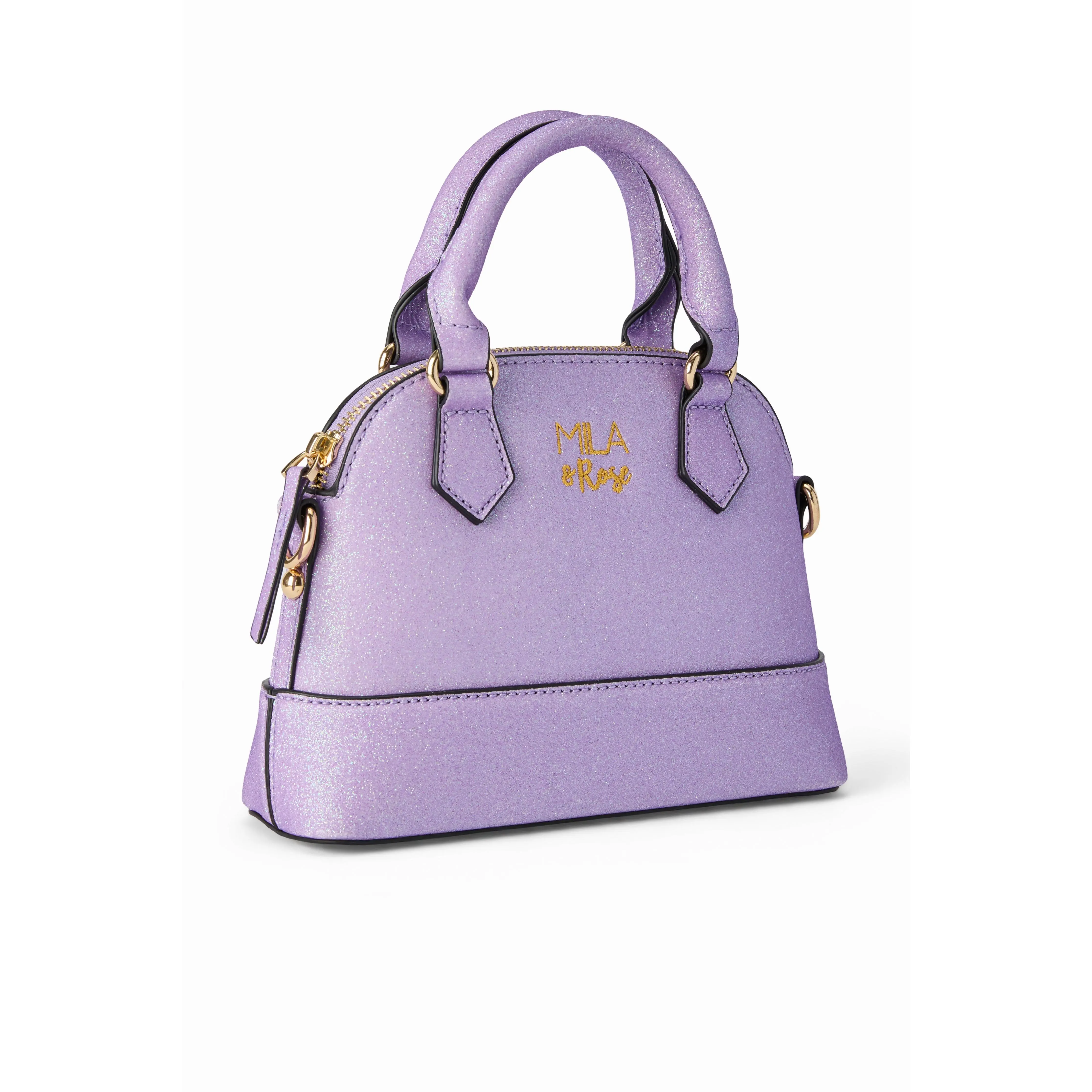 Lavender Glitter Girl's Crossbody Purse