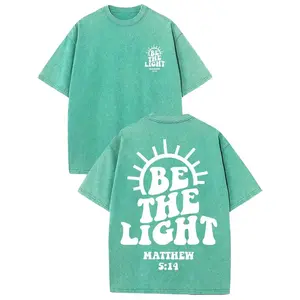 Be The Print Oversized Solid Drop Shoulder T Shirts For Men Vintage Streetwear Basic Tees Baggy Hip Hop Unisex Tops Acid Wash T Shirt