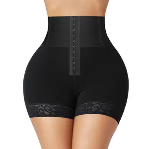 High Waist Seamless Shaping Scrunch Butt Shorts |Shapewear Padded Dupe | Columbia Fajas High-Waist Lace Contrast Butt Lifter Shorts with Hook and Eye Closure & Anti-Slip Silicone Band, Plus Size Adjustable Comfort for Daily Wear Style Aesthetic Essential