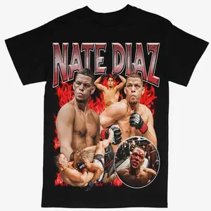 Nate Diaz T-shirt For Men Women, For Fans Unisex Casual Streetswear Top UFC MMA