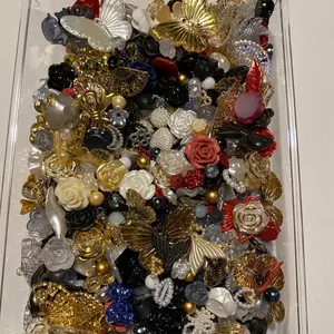 Dark Daze: train charms, beads, acrylic charms