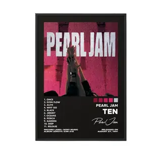Pearl Jam Ten Album Cover Poster – Grunge Rock Band Wall Art, Music Room Decor, Gift for Fans, Unframed Print