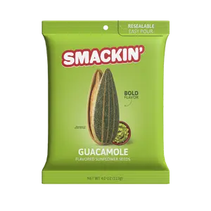 SMACKIN' Sunflower Seeds - GUACAMOLE - 6 Resealable LIMITED EDITION 4 OZ Bags