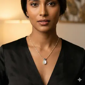 Genuine Moonstone Pendant - 925 Sterling Silver Moonstone Pendant for Women. Glowing Moonstone Jewelry for New Beginnings