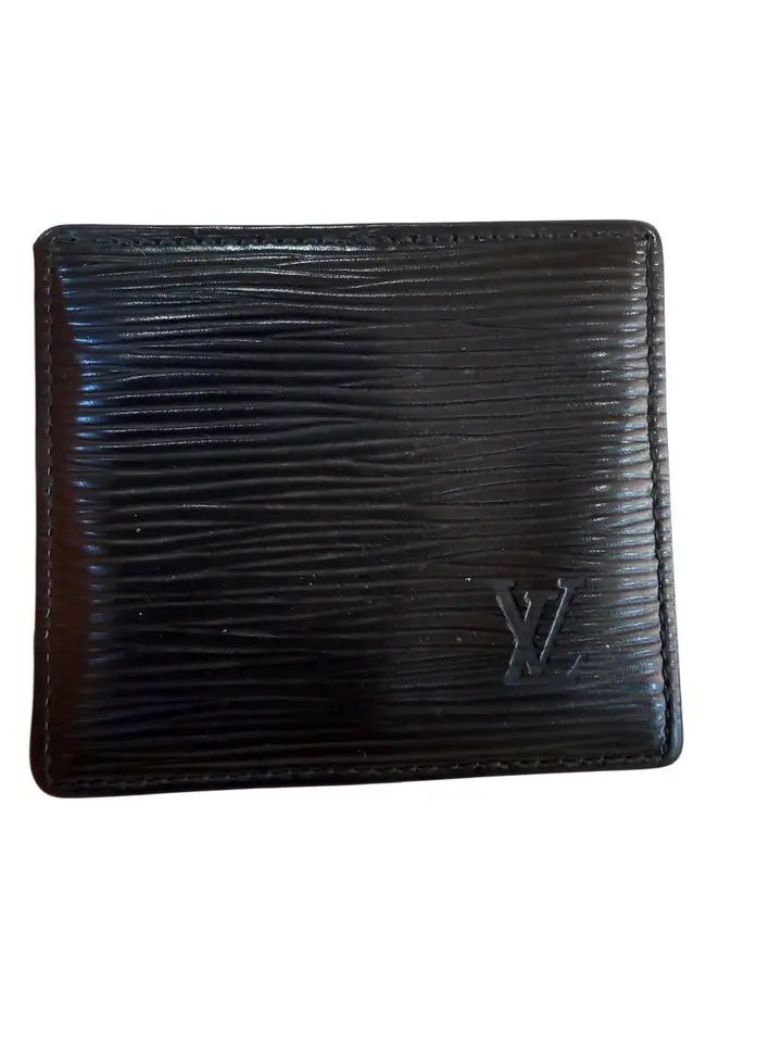 Louis Vuitton レザー ケース ブラック Pre-owned Louis Vuitton Leather Pouch Black Epi Coin or Jewelry