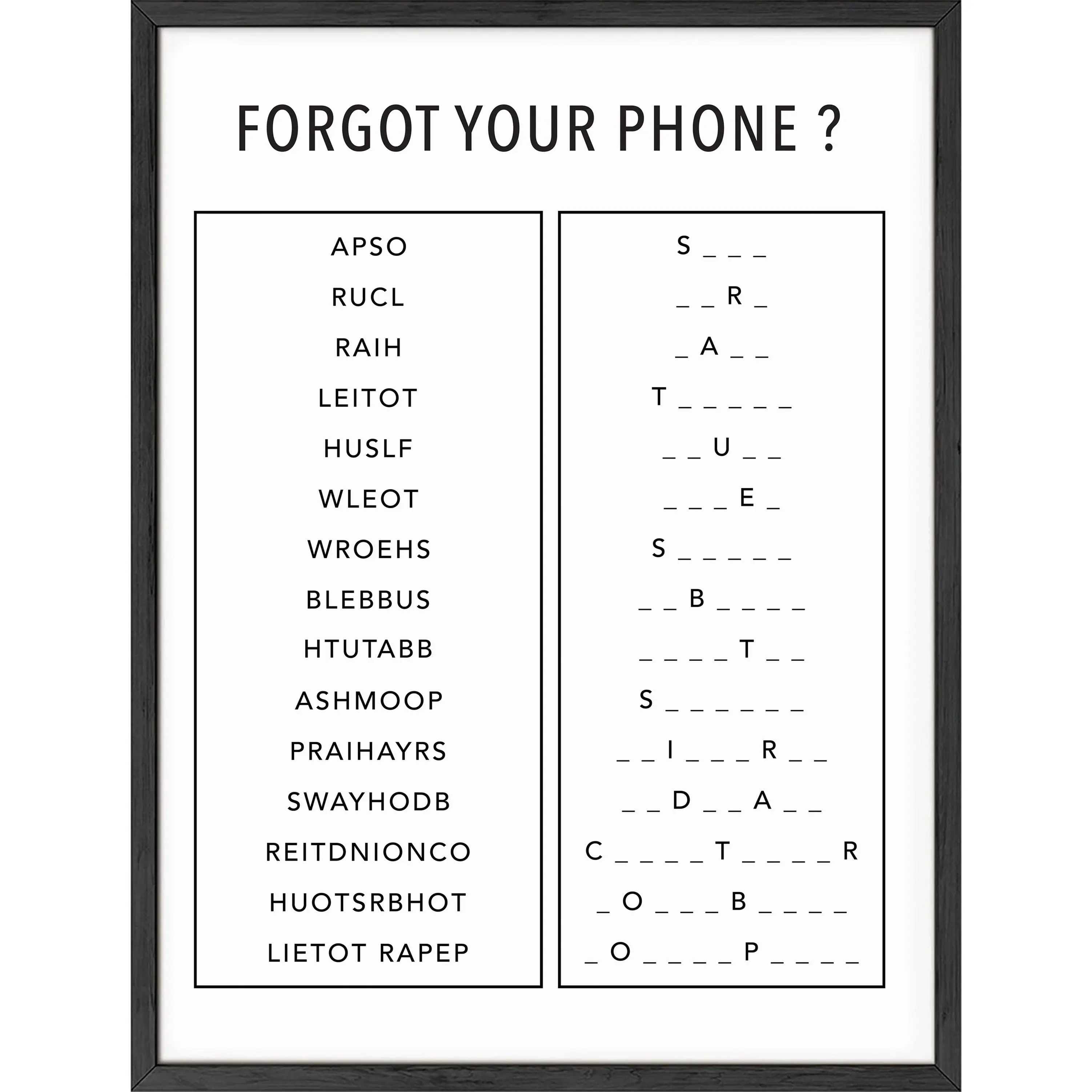 Funny Bathroom Word Game Poster - Artistic Wall Decor Print for Room Aesthetic and Vibe