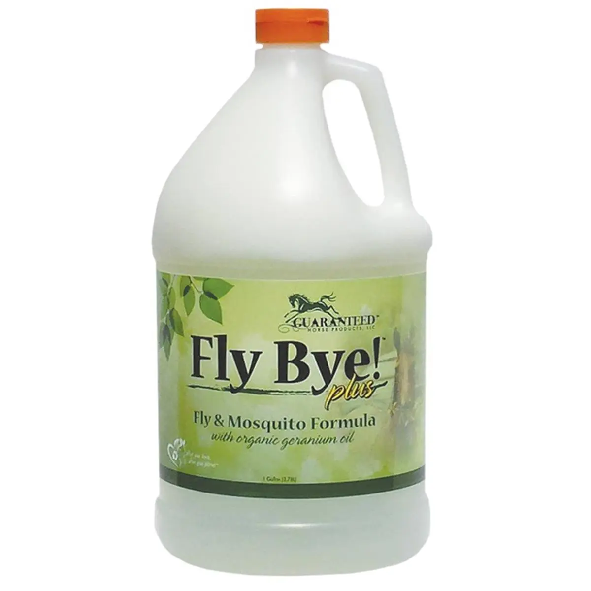 Guaranteed Horse Products 3457 Fly Bye Plus Fly & Mosquito Spray with Easy Pour Cap, 1 gal, Bio-Based, Fly Control, Fly Spray, 1 Gallon