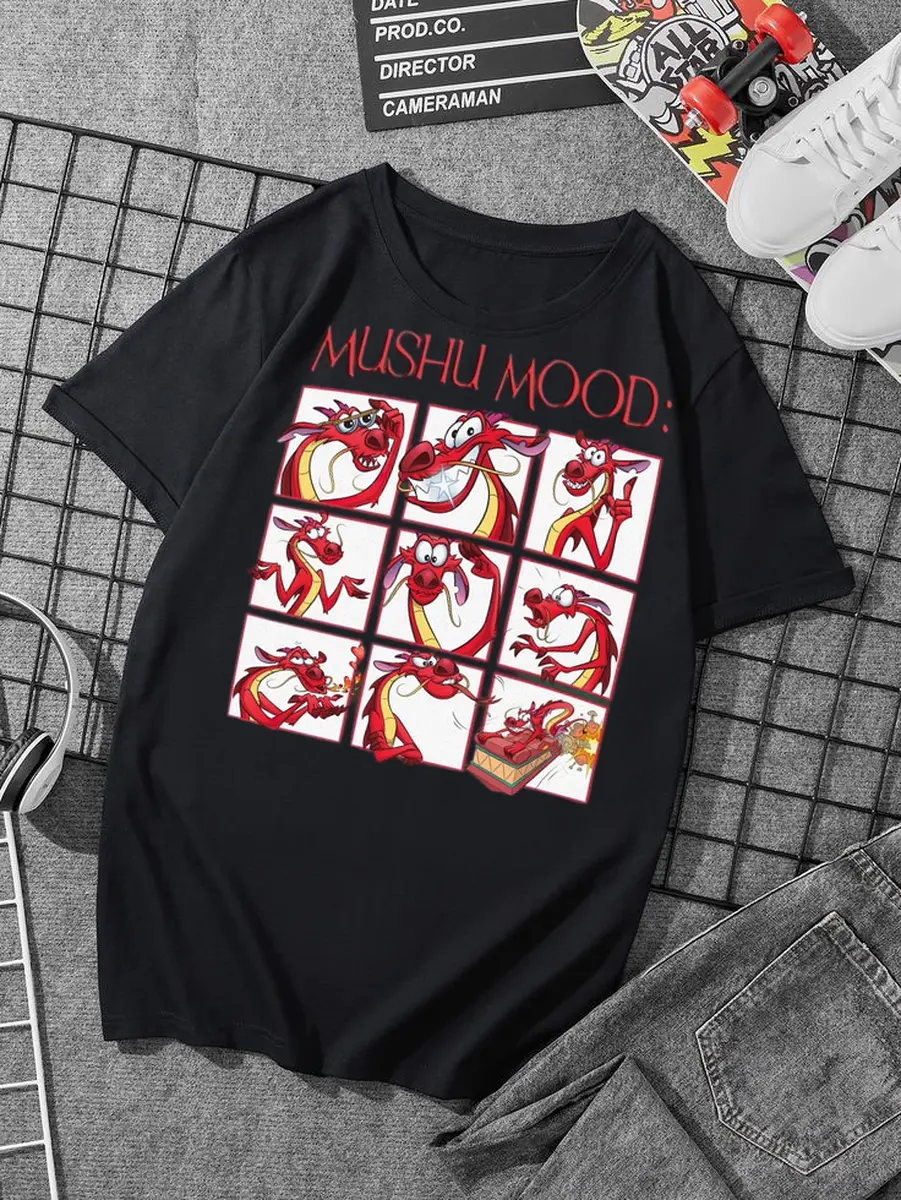 Mu la Mushu Mood T Shirt, Dragon Shirt, Princess T Shirt, Mu la and Li Shang Shirt