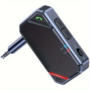 3.5mm Bluetooth TX/RX Adapter Universal Rechargeable Lipo Wireless AUX Device ABS Resin Hands-Free Calling Plug-and-Play Compact Portable Audio Upgrade for Headphones Car Home