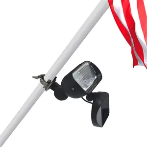 Solar Flag Pole Light, 4 Super-Bright led Flagpole Light Solar  Outdoor , IP65   Replaceable Fits 1"-1.5" in Diameter  Wall-Mounted Spinning Flag Poles