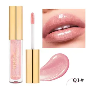 Glitter Lip Gloss, Shimmering Lip Glaze Stick, Moisturizing Sparkling Juicy Lipstick, Plumping Lip Oil for Girls and Women, Hydrating Lipgloss