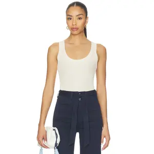 Veronica Beard Belvedere Tank Top in Ecru