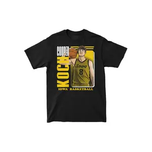 Koch Basketball Shirt, College Player Graphic Tee, Hawkeyes Fan Shirt for Basketball Fans, Gift for Iowa Supporters