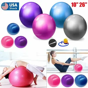10" 26" Exercise Ball Fitness Pilates Stability Balance Yoga Workout Anti Burst