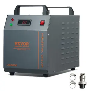 VEVOR Industrial Water Chiller, KH-6000, 200W Industrial Water Cooler Cooling System with Compressor 12 L Water Tank Capacity 7.8 L/min Max Flow Rate, for CO2 Laser Engraving Machine Cooling MachineVEVOR Super Brand Day